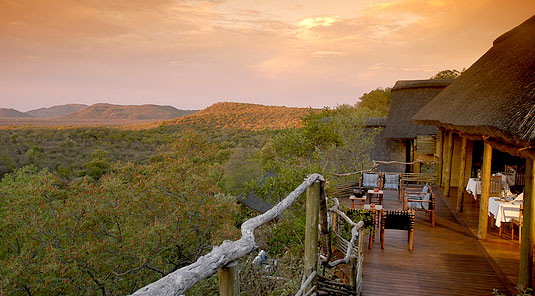 Madikwe Game Reserve - Buffalo Ridge Lodge - Main Lodge Deck