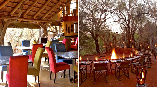 Jaci's Safari Lodge - Madikwe Game Reserve - Main Lodge Dining Room &  Boma