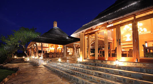 Madikwe Game Reserve - Rhulani Safari Lodge - Main Lodge at Night