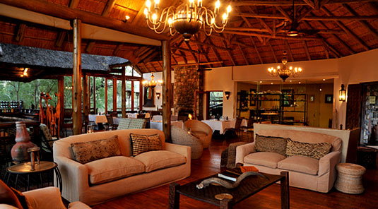 Thakadu River Camp - Main Lodge Lounge - Madikwe Game Reserve